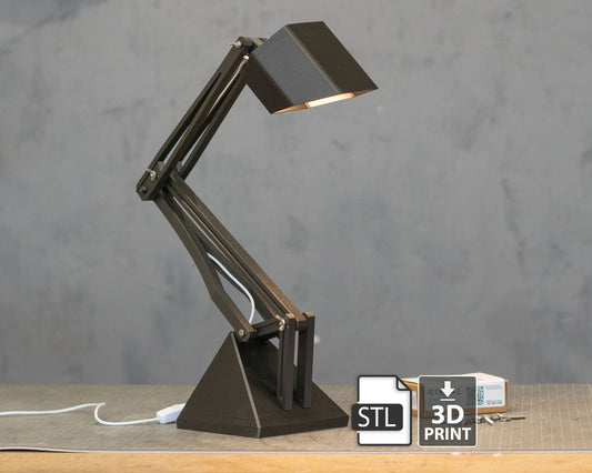 "MASHINA" Articulated Desk Lamp DIGITAL DESIGN for 3D Printing, STL