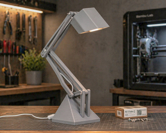 "MASHINA" Articulated Desk Lamp, 3D Printed