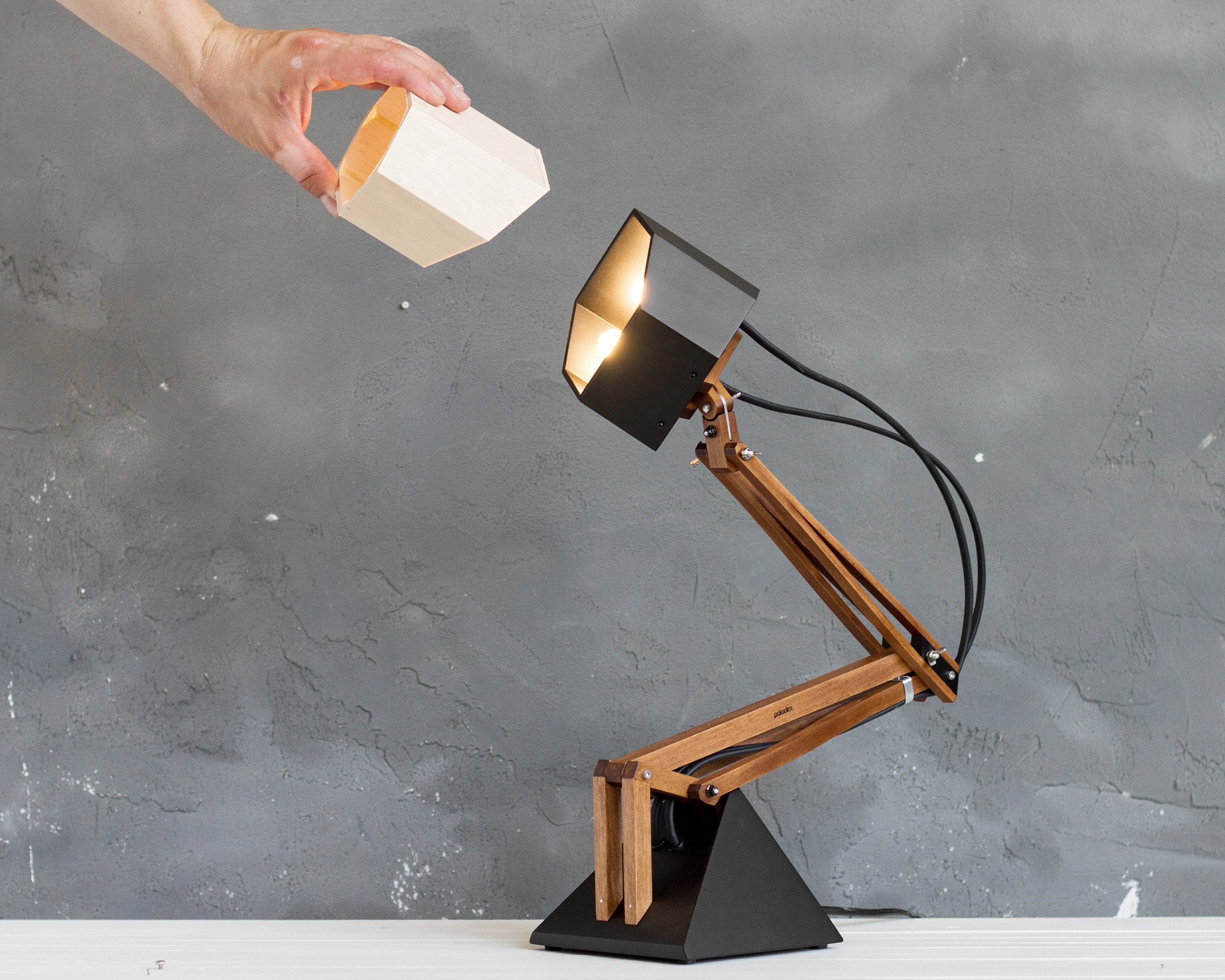 Handmade store desk lamp