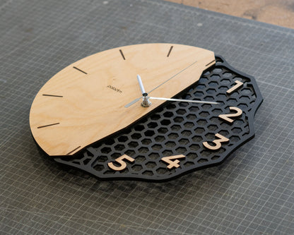 "MIXOR 2" Wall Clock DIGITAL DESIGN for Laser Cutting