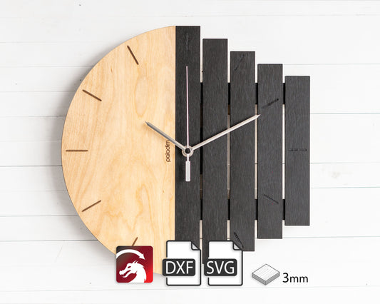 "MIXOR Lite" Wall Clock DIGITAL DESIGN for Laser Cutting