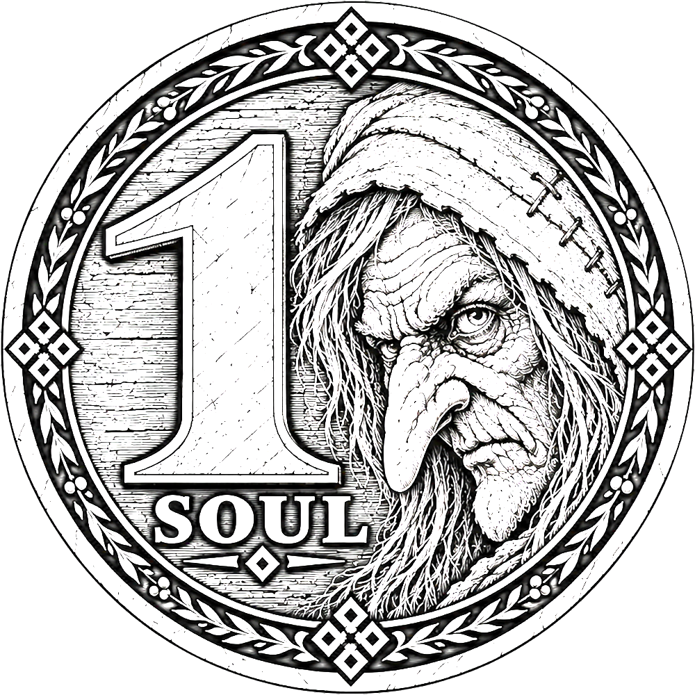 "Baba Yaga" Halloween Coin SVG for Laser Engraving