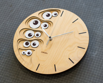 "POGLED" Wall Clock DIGITAL DESIGN for Laser Cutting