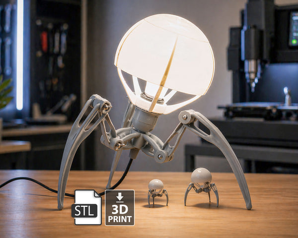 "TRIKRAK" STL Tripod Lamp DIGITAL DESIGN for 3D Printing