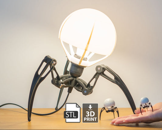"TRIKRAK" STL Tripod Lamp DIGITAL DESIGN for 3D Printing