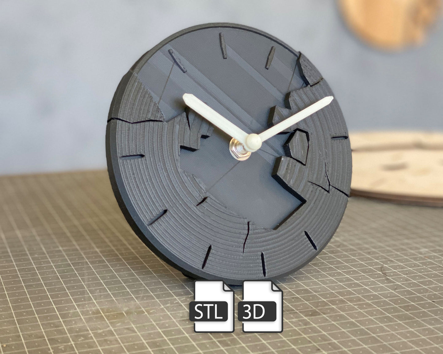 "VREME 3.0" Desk Clock DIGITAL DESIGN for 3D Printing STL