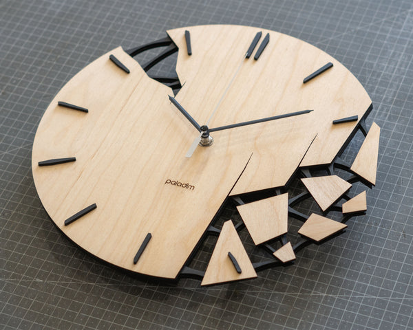 "VREME 6.0" Wall Clock DIGITAL DESIGN for Laser Cutting