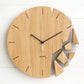 VREME shattered wall clock, oak