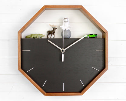 OSEM geometric wall clock/shelf