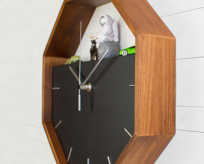 OSEM geometric wall clock/shelf