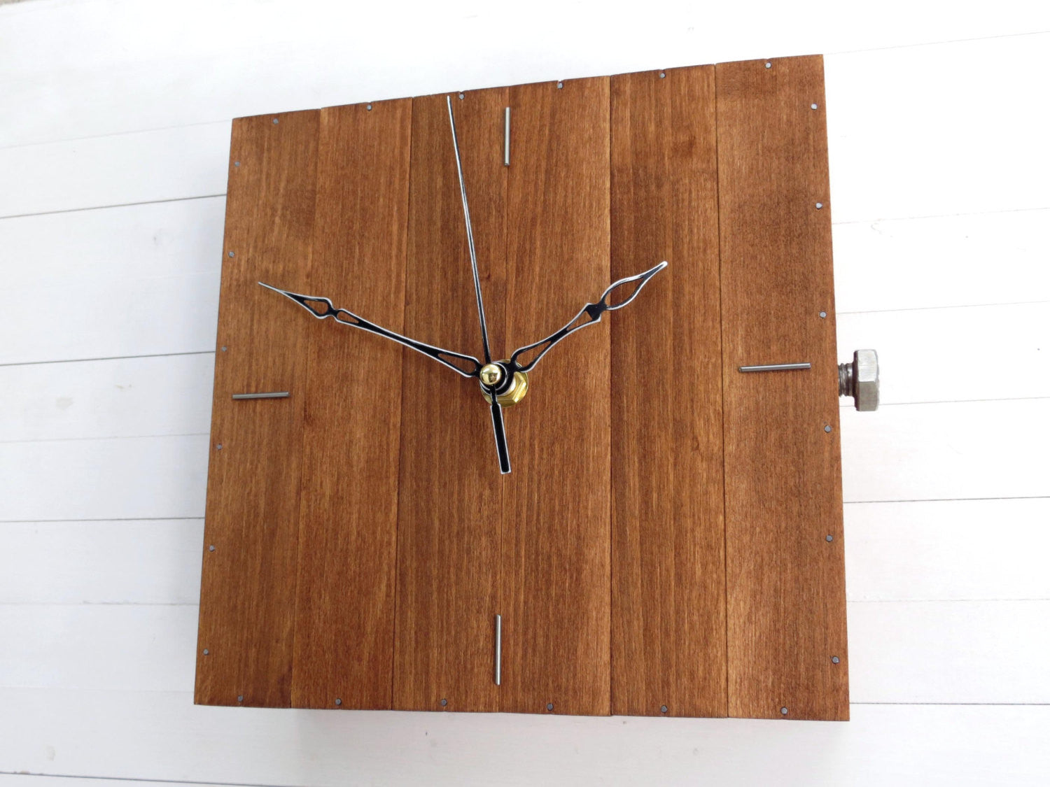 "Praf V" wall clock 18x18cm (7"x7") - Paladim Handmade